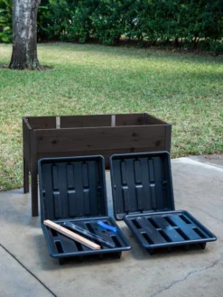 Self-Watering Eco-Stained Elevated Planter Box, 2' X 4' -Deals The Garden & Yard Store 8608964 6001 tif