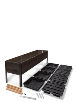 Self-Watering Eco-Stained Elevated Planter Box, 2' X 8' -Deals The Garden & Yard Store 8608967 4297 tif