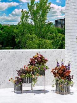 Galvanized Grow Bag Triple Planters With Stand -Deals The Garden & Yard Store 8609180 0344 tif