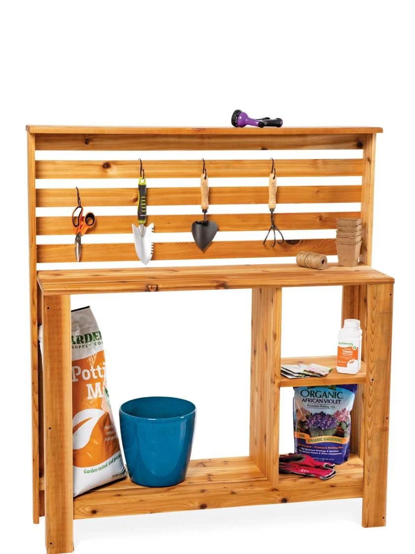 Gardener’s Supply Tall Cedar Potting Bench 2 Gardener’s Supply Tall Cedar Potting Bench - Image 2