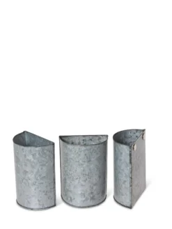 Mini Magnetic Galvanized Planter Pockets, Set Of 3 5 Mini Magnetic Galvanized Planter Pockets, Set Of 3 -Deals The Garden & Yard Store 8609216 8714 tif