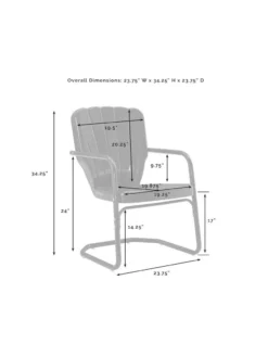 Crosley Ridgeland Chair Set, Set Of 2 -Deals The Garden & Yard Store 8609289 42v