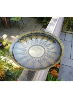 Achla Designs African Daisy Birdbath With Over-the-Rail Bracket -Deals The Garden & Yard Store 8609295 03v