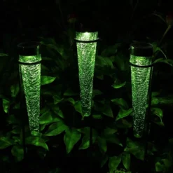 Achla Designs Solar Sparkle Cone With Stakes, Set Of 3 -Deals The Garden & Yard Store 8609357DKGR 05V jpg