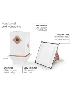 Villa Copper Shingle Bird House -Deals The Garden & Yard Store 8609499 03v