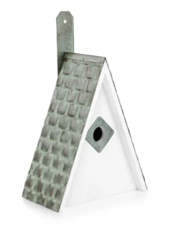 Swiss Chalet Bird House With Verdigris Copper Roof -Deals The Garden & Yard Store 8609501 02v