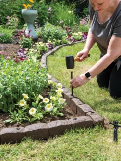 Roman Stone Recycled Rubber Landscape Edging, 4' -Deals The Garden & Yard Store 8609898 019 tif