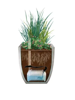 Self-Watering LavaStone® Modern Square -Deals The Garden & Yard Store 8610250 SWInsert art 8inSq tif 1