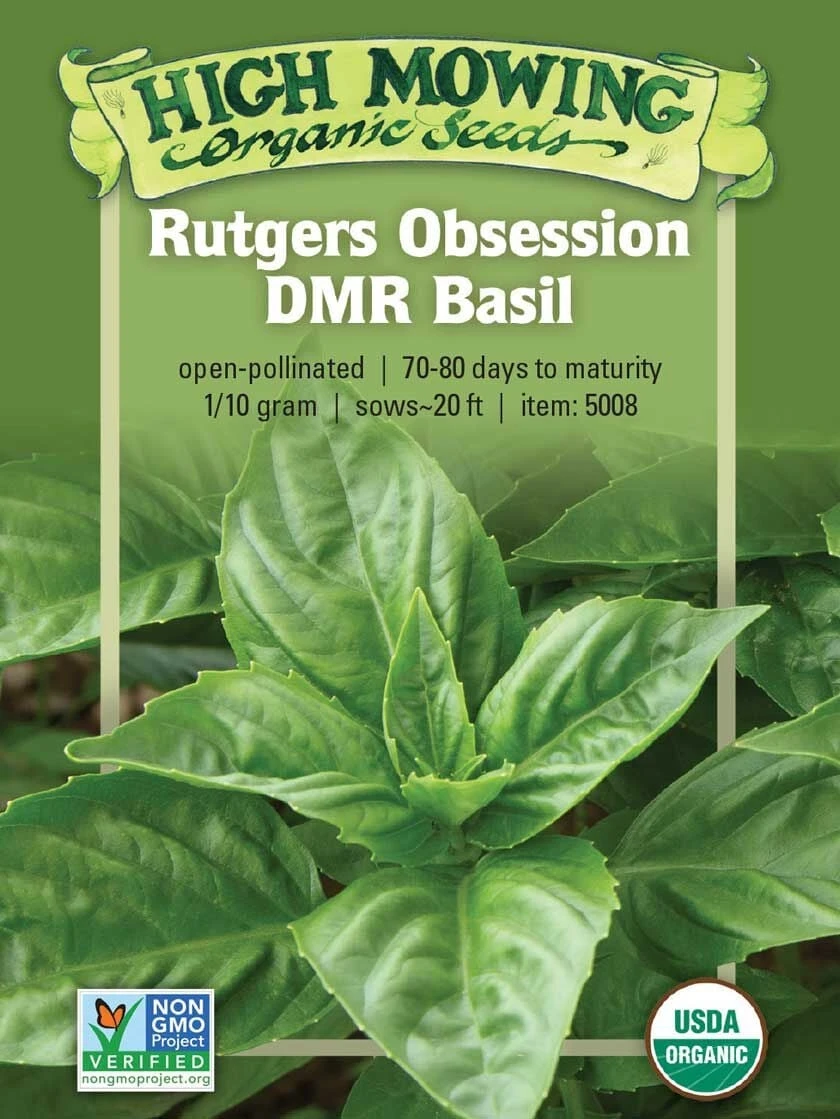 Rutgers Obsession Basil Organic Seeds 1 Rutgers Obsession Basil Organic Seeds