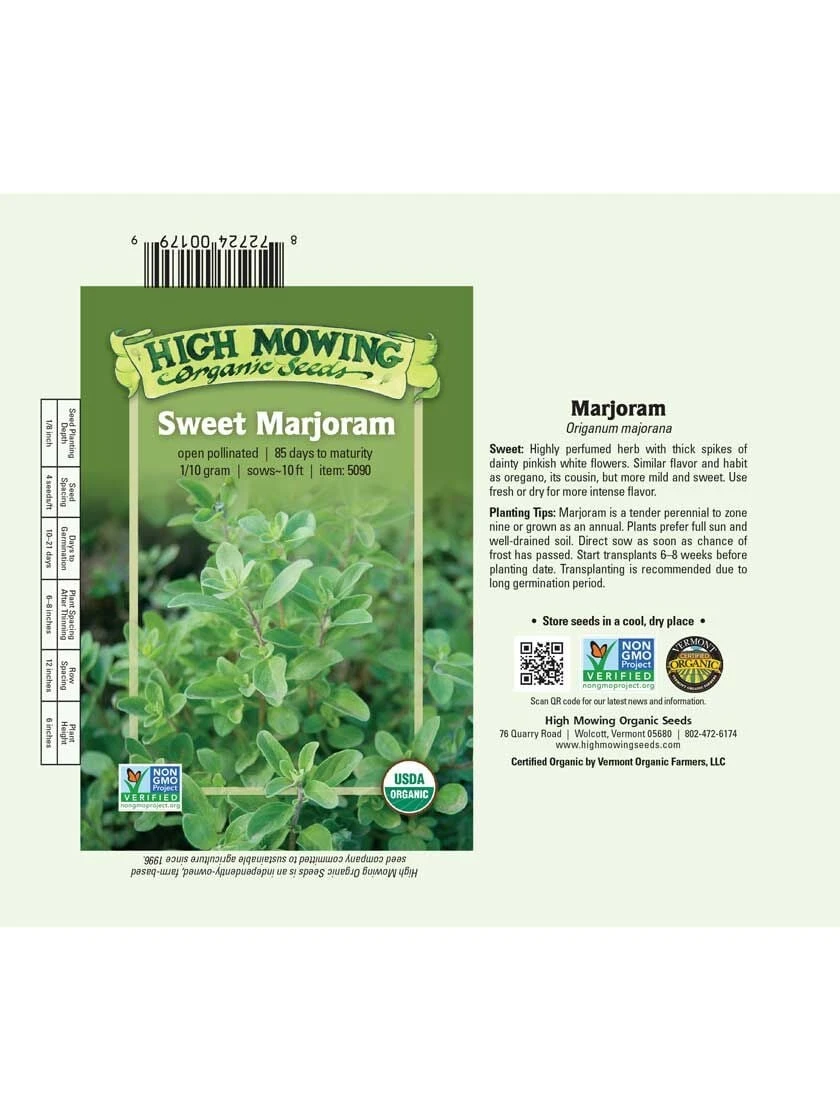 Sweet Marjoram Organic Seeds 2 Sweet Marjoram Organic Seeds - Image 2