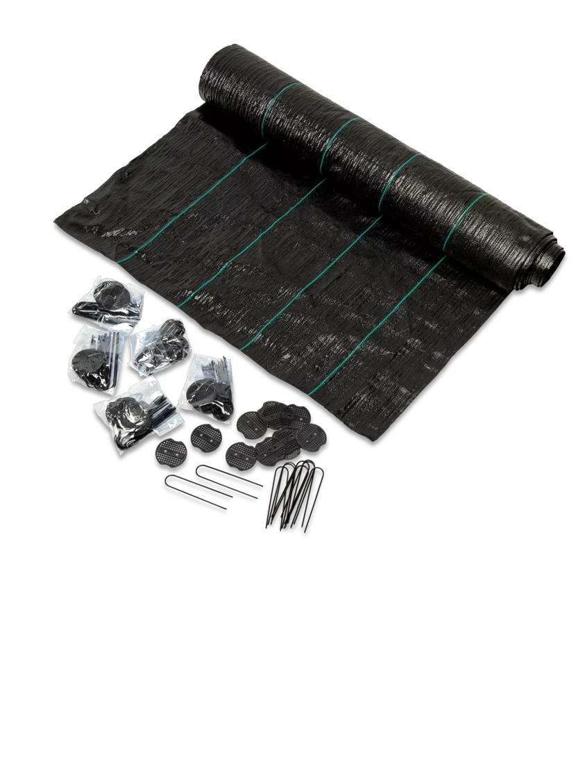 Polypropylene Weed Mat With Ground Staples, 3.25' X 98’ 2 Polypropylene Weed Mat With Ground Staples, 3.25' X 98’ - Image 2