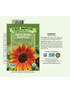 Velvet Queen Sunflower Organic Seeds -Deals The Garden & Yard Store 8610362 01v