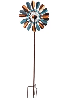 Metallic Leaf Wind Spinner -Deals The Garden & Yard Store 8610441 1254 tif