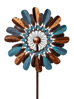 Metallic Leaf Wind Spinner -Deals The Garden & Yard Store 8610441 1255 tif