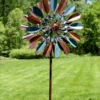 Metallic Leaf Wind Spinner