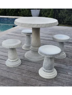 Patio Set, Round Table & 4 Stools -Deals The Garden & Yard Store 8610576 03v 1