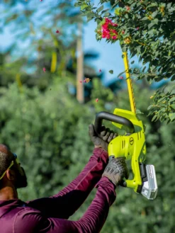 Sun Joe 24V-HT22-LTE 24-Volt ION+ Cordless Hedge Trimmer Kit | 22-Inch | W/ 2.0-Ah Battery And Charger -Deals The Garden & Yard Store 8610657 08v