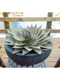 Desert Steel Spiral Aloe Sculpture -Deals The Garden & Yard Store 8610750 02v