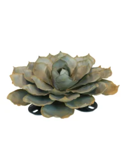 Desert Steel Blue Rose Succulent Sculpture -Deals The Garden & Yard Store 8610764 01v desert steel blue rose succulent large