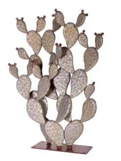 Desert Steel Prickly Pear Cactus Sculpture, Grande -Deals The Garden & Yard Store 8610769 03v