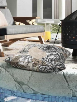 Outdoor Decor™ Floor Pillows, 24" X 24" -Deals The Garden & Yard Store 8611118 111v trta outdoor floor deco pillow 24x24 tribal taupe