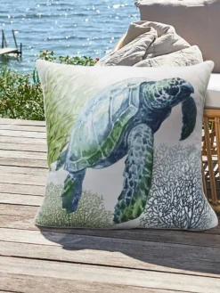 Outdoor Decor™ Floor Pillows, 24" X 24" -Deals The Garden & Yard Store 8611118 115v trtl outdoor floor deco pillow 24x24 sea turtle