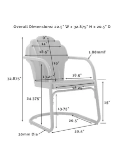 Crosley Tulip 5-piece Outdoor Dining Set -Deals The Garden & Yard Store 8611578 08v