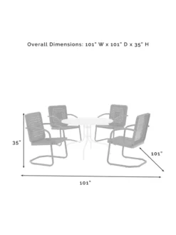 Crosley Bates 5-piece Outdoor Dining Set -Deals The Garden & Yard Store 8611581 07v