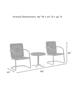 Crosley Bates 3-piece Outdoor Dining Chair Set -Deals The Garden & Yard Store 8611583 08v