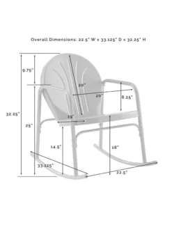 Crosley Griffith 3-piece Outdoor Rocking Chair Set -Deals The Garden & Yard Store 8611588 09v