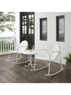 Crosley Griffith 3-piece Outdoor Rocking Chair Set -Deals The Garden & Yard Store 8611588 wt 34v