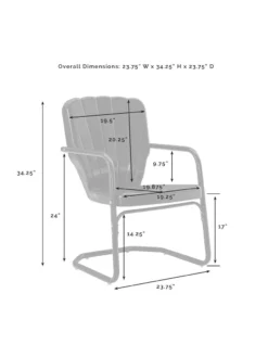 Crosley Ridgeland 3-piece Outdoor Bistro Set -Deals The Garden & Yard Store 8611594 10v