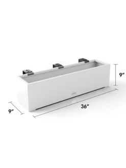 Veradek Metallic Series Railing Planters -Deals The Garden & Yard Store 8611610 28v