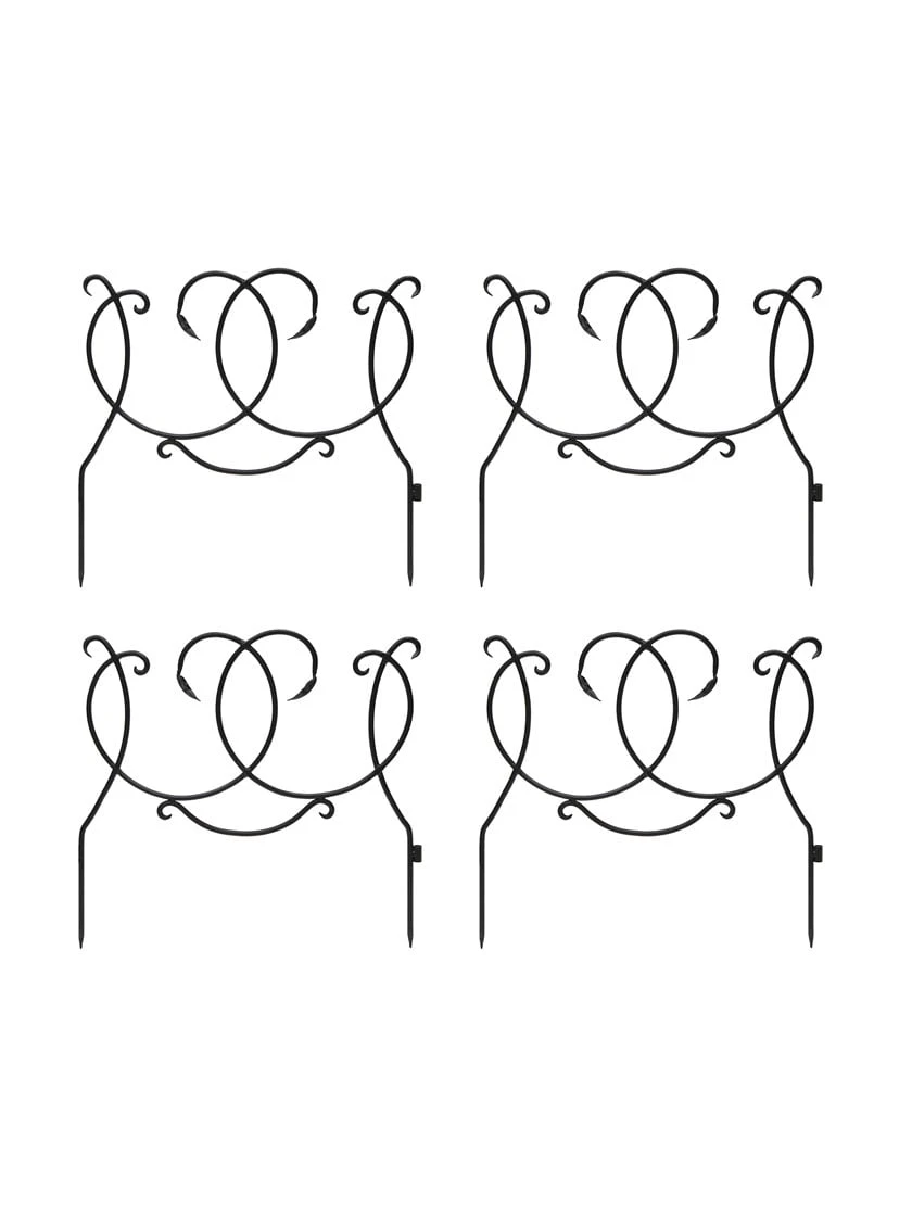Achla Scroll Border Fence Section, Set Of 4 1 Achla Scroll Border Fence Section, Set Of 4