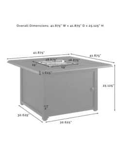 Crosley Dante Metal Fire Table -Deals The Garden & Yard Store 8611944 14v
