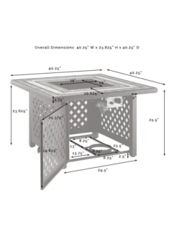 Crosley Tucson Fire Table -Deals The Garden & Yard Store 8611947 11v