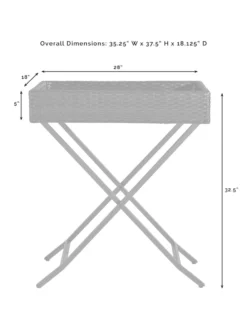 Crosley Palm Harbor Outdoor Wicker Butler Tray -Deals The Garden & Yard Store 8611951 07v