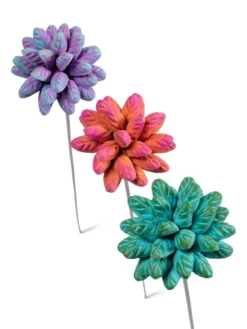 Dahlia Flower Garden Stakes Set 7 Dahlia Flower Garden Stakes Set -Deals The Garden & Yard Store 8612055 5955 tif