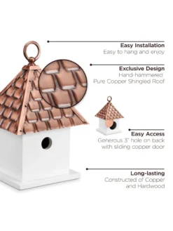 Bird House Bungalow With Copper Roof -Deals The Garden & Yard Store 8612197 04v