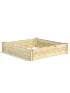 Pine Raised Garden Beds, 4'x4' -Deals The Garden & Yard Store 8612250 03v