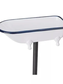 White Enamel Bathtub Birdbath -Deals The Garden & Yard Store 8612266 04V jpeg