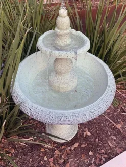 Exaco Enduro Clay Tiered Fountain -Deals The Garden & Yard Store 8612391 01V jpg