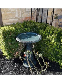 Exaco Enduro Clay Birdbath -Deals The Garden & Yard Store 8612394gy 02v