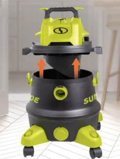 Sun Joe® 8-Gal 1200W 6.5 Pk HP Wet/Dry Shop Vac, HEPA,w/Cleaning Attachments -Deals The Garden & Yard Store 8612522 07v