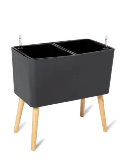 Ava Self-Watering Rectangular Planter -Deals The Garden & Yard Store 8612691 217 ava self watering rectangular planter gray