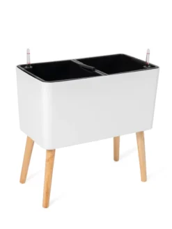 Ava Self-Watering Rectangular Planter -Deals The Garden & Yard Store 8612691 218 ava self watering rectangular planter white