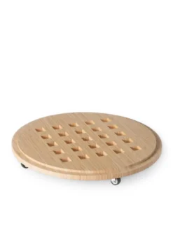 Bamboo Plant Caddy Round, 15.75" -Deals The Garden & Yard Store 8612716 204 tif