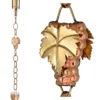 Wine Bottle, Grapes & Glasses Copper Rain Chain, 9.5'