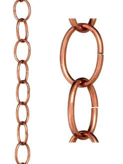 Single Link Pure Copper Rain Chain, 8.5' -Deals The Garden & Yard Store 8612745 03v