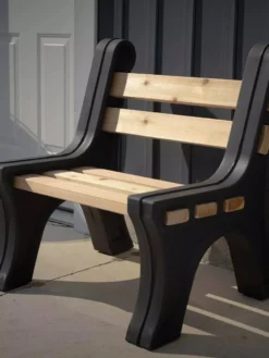 Custom Length Lightweight Indoor Or Outdoor Bench Ends -Deals The Garden & Yard Store 8612857BK 09V tif